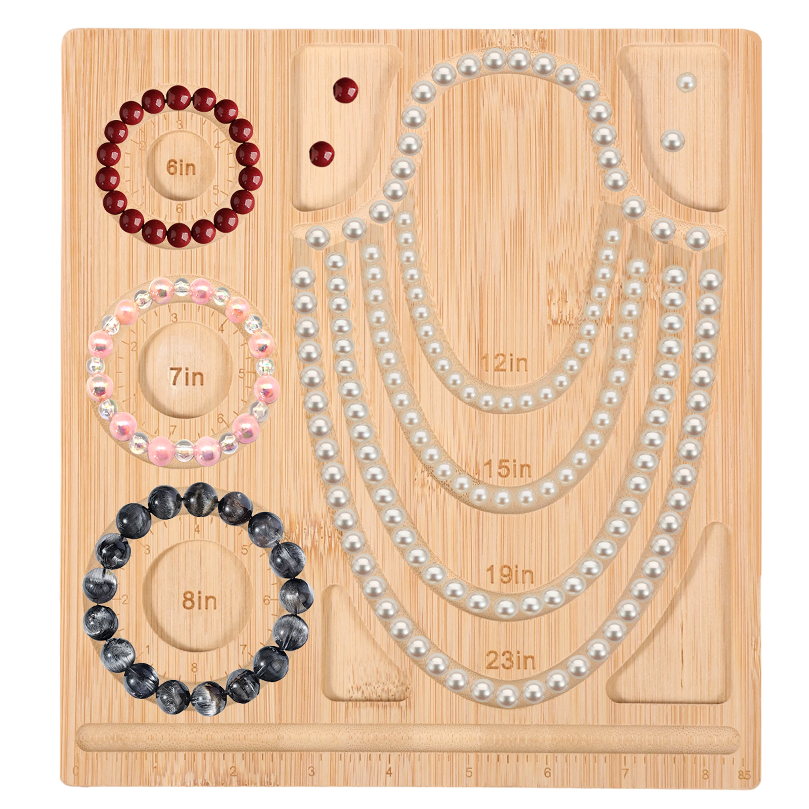 Unique Tech Accessories - Bamboo Bead Board Bracelet Necklace Beading