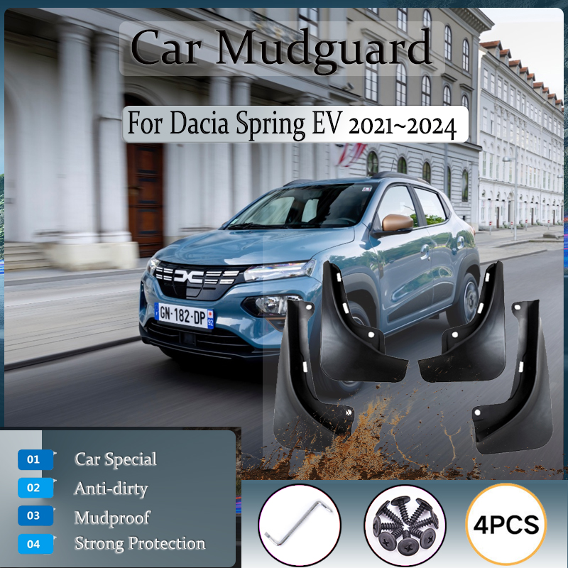 Tech Accessories Dacia - Car Mudguards For Dacia Spring EV