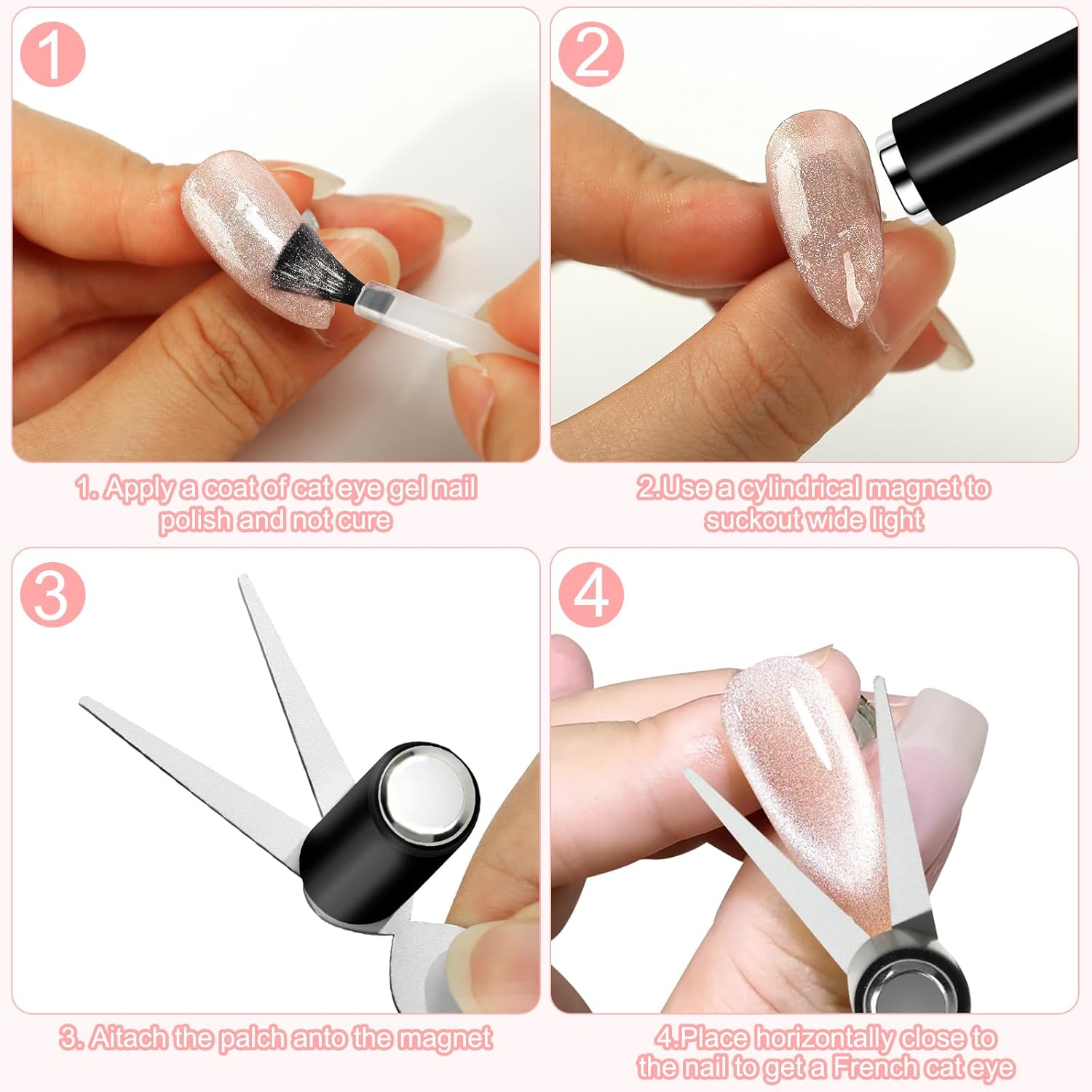 2 in 1 Cat Eye Nail Magnet Set - Unique Tech Accessories ulasan dan harga