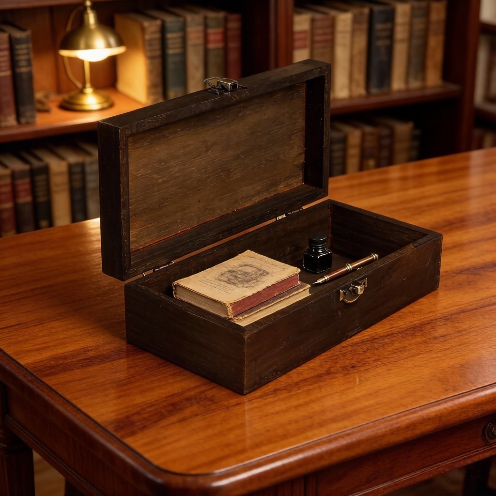 Vintage Dark Wood Storage Box  - Tech Accessories And Gadgets ulasan dan harga
