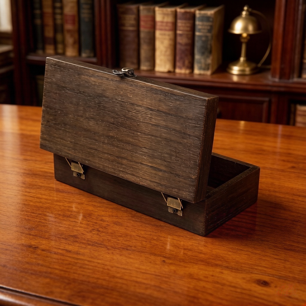 Vintage Dark Wood Storage Box  - Tech Accessories And Gadgets ulasan dan harga