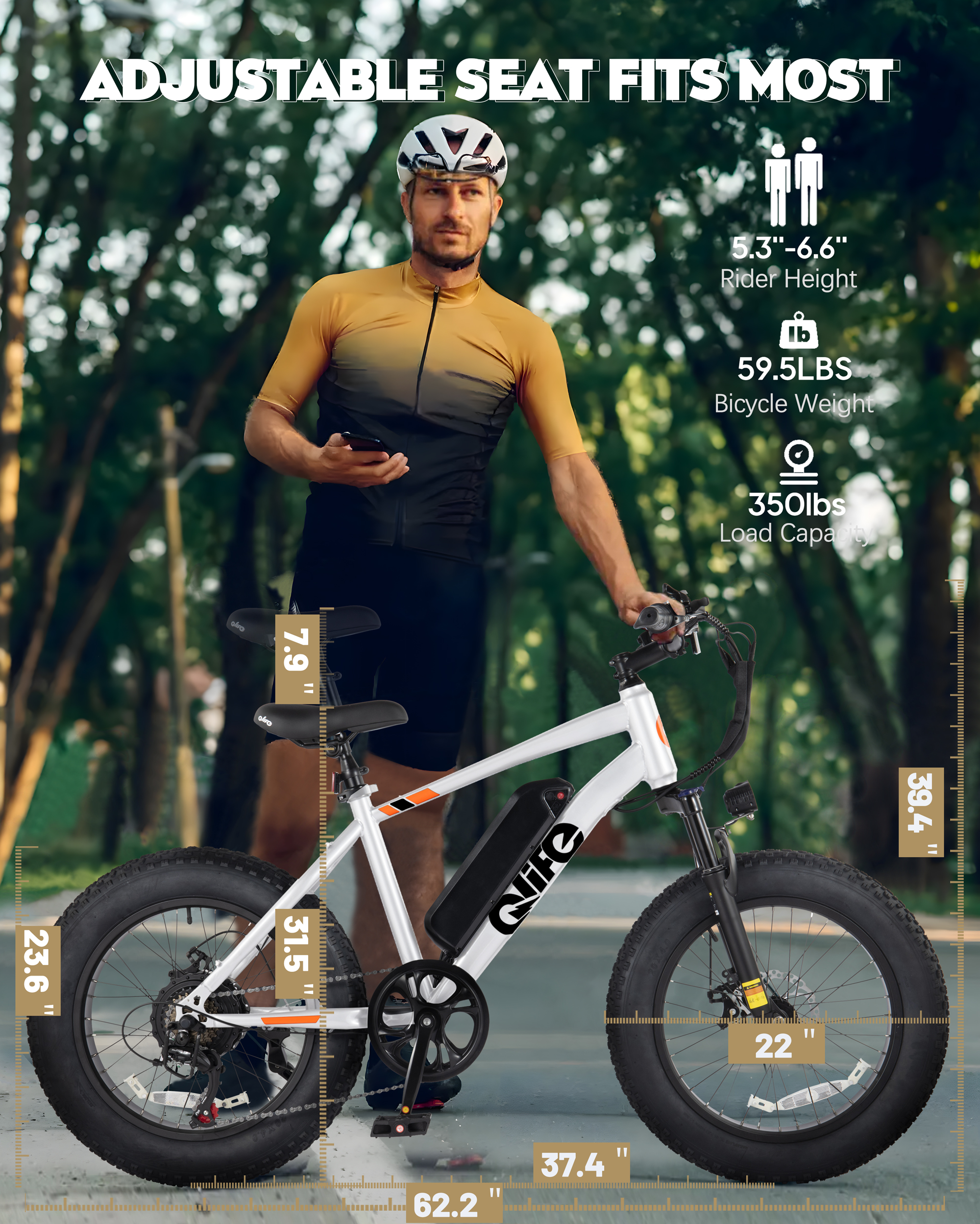 Qlife Racer Fat Tire Electric  - Tech Q ulasan dan harga