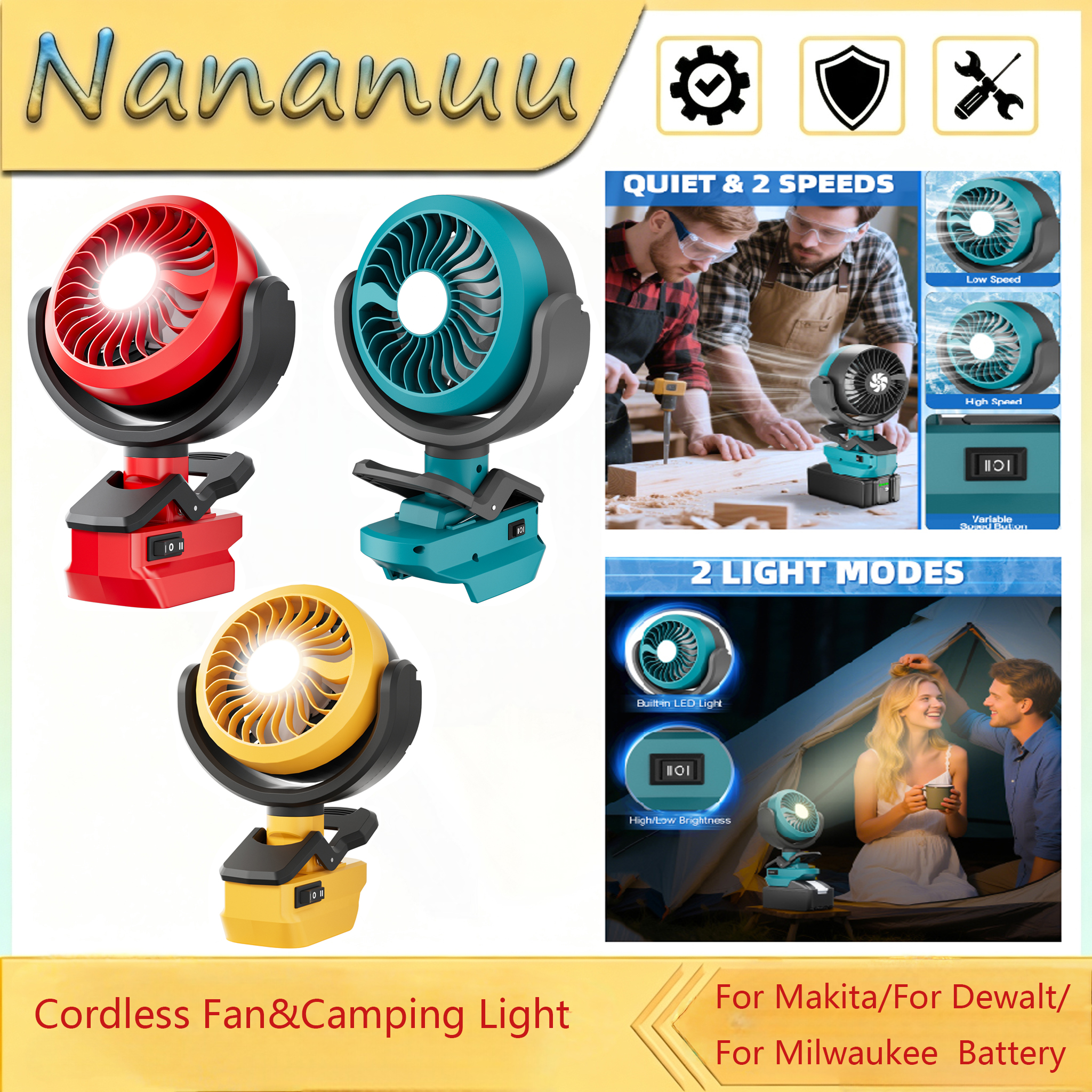 Nananuu Cordless Fan & Camping - Unique Tech Accessories ulasan dan harga