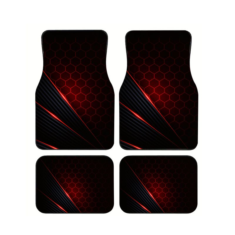 4Pcs Hexagonal Red Black Tech  - Universal Tech Accessories ulasan dan harga